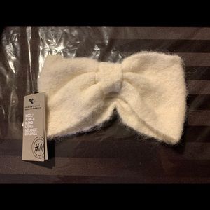H&M White Wool Headband